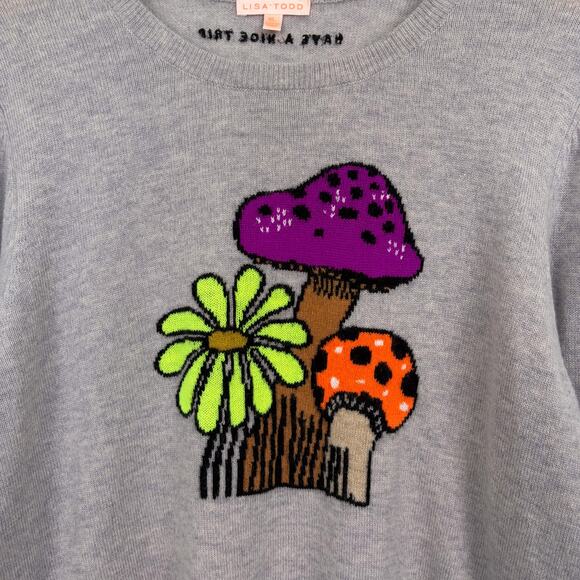 Lisa Todd Good Trip Sweater Silver Mist XL - Picture 3 of 7